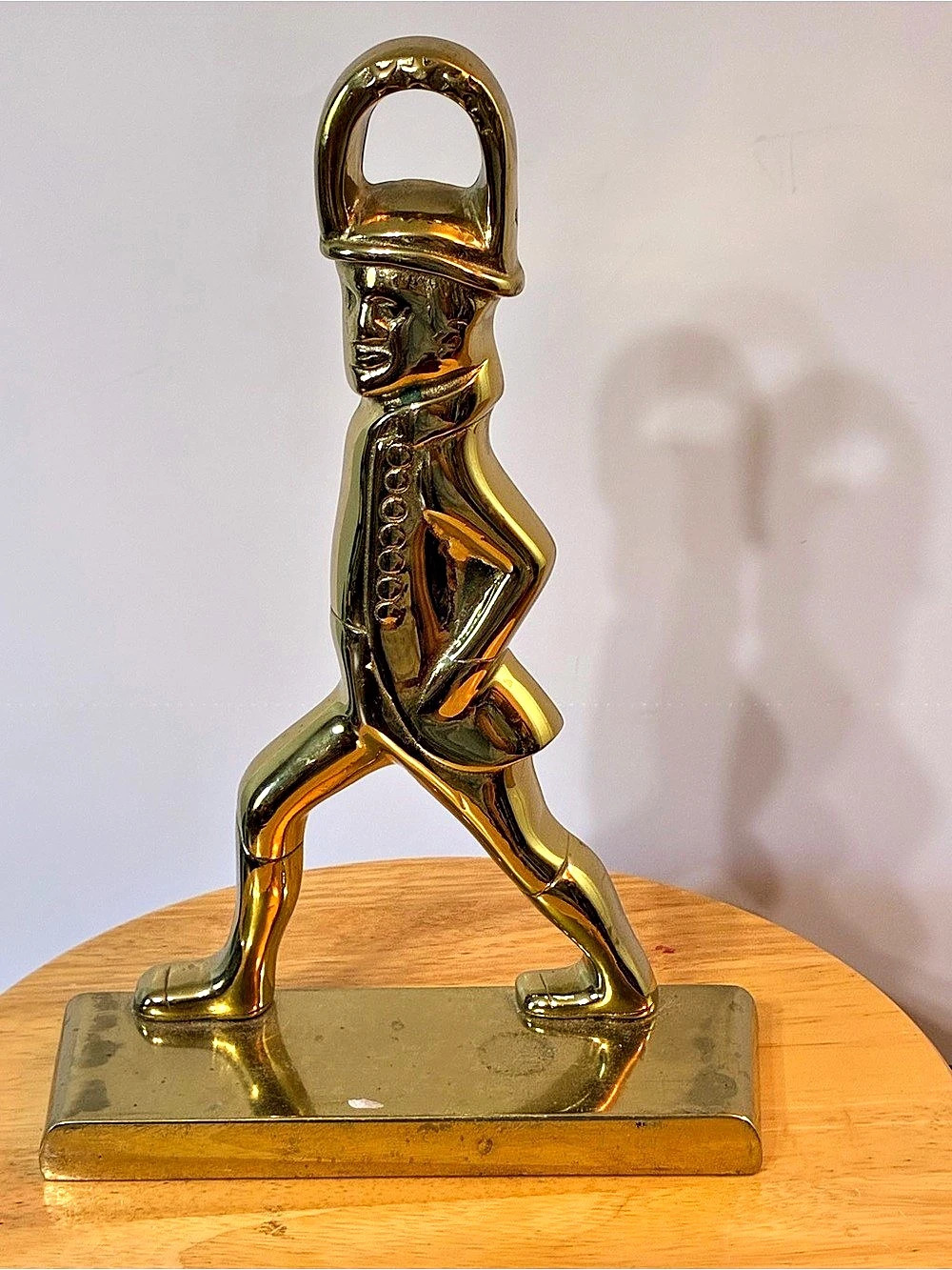 Vintage solid brass Hessian Soldier doorstop/bookend